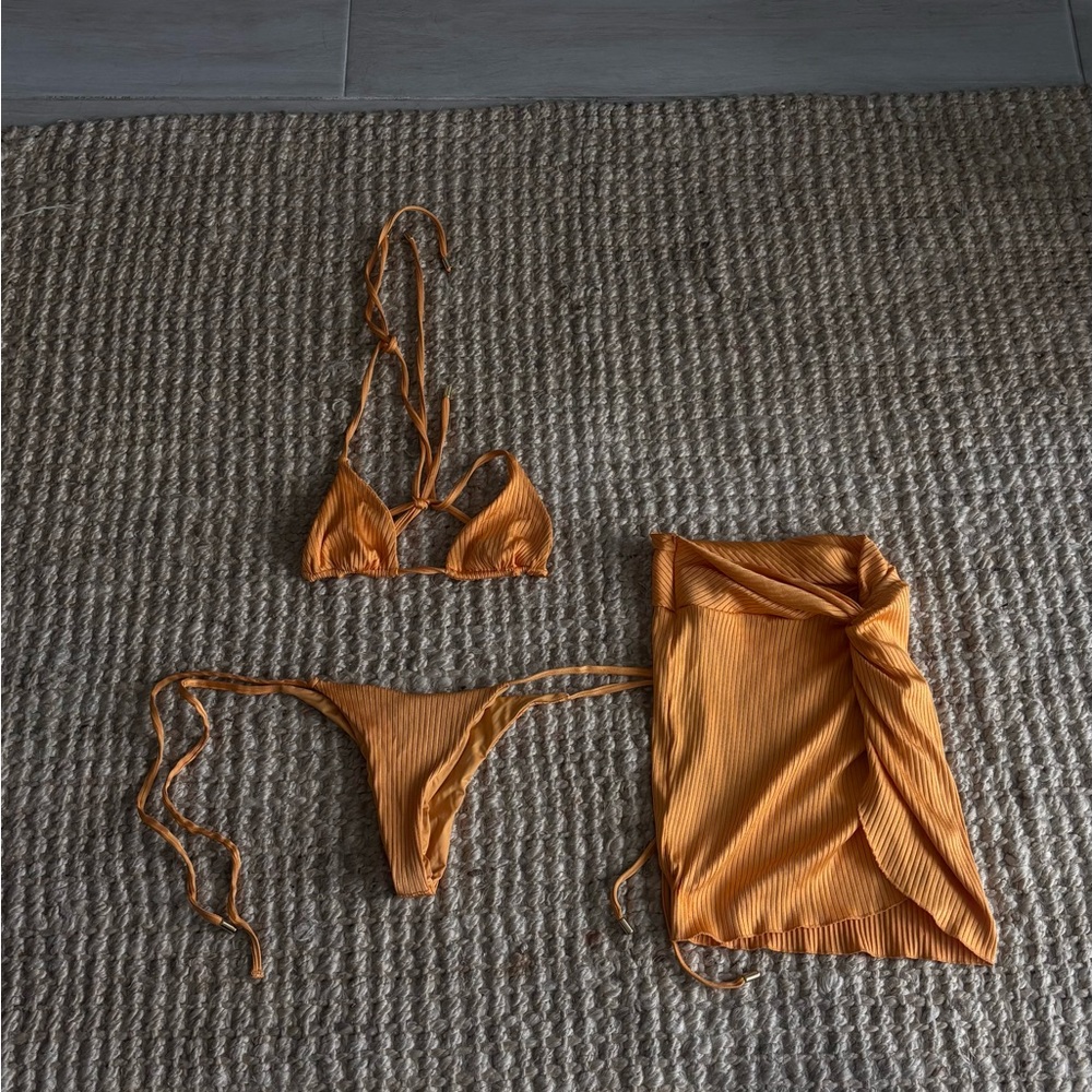 Monday Swimwear Orange Bikini Set